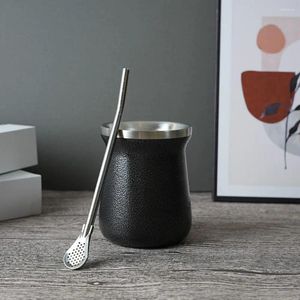 Aplicação de canecas Aplicação Aplicação Anti-Rust Drinking Mate Cup Copo de aço inoxidável caneca térmica de grande diâmetro suprimento doméstico