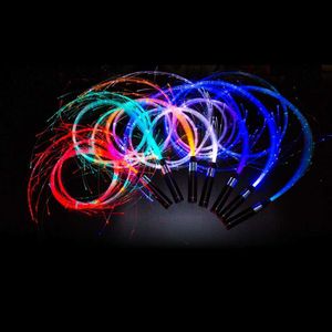 Giocattoli a led il Disc Cracker Party LED Fibra Optical Dance con luminoso scintillio a un illuminazione 360 ruota rave q240524