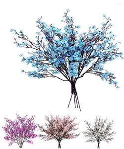 Fiori decorativi 4 pezzi simulazione gypsophila simulazione artificiale fiore falso bambino al respiro del matrimonio decorazione per la casa couquet di seta resistenti