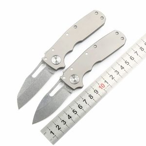 Kesiwo Shark Cub Popular Pocket Folding Knife S35VN Blade Titanium Alloy Handle Bearing Fold Camping Outdoor Survival EDC Tactical Fruit Kitchen Knives Tool