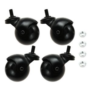 4Pcs 2 Inch Ball Roller M8x15mm Screw Threaded Office Chair Wheel Casters Furniture Swivel Caster Wheel for Sofa Chair Cabinet