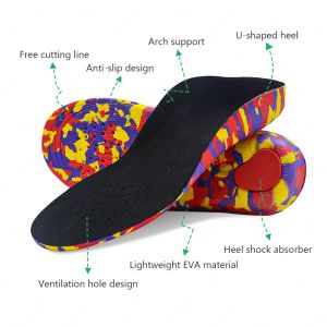 Orthopedic Insoles Kid Orthotics Flat Foot Health Sole Pad for Shoes Insert Children Arch Support Insoles for Plantar Fasciitis