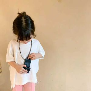 T-shirts Elegant and fashionable Harajuku slim fit childrens clothing loose and casual all matching top womens pure cotton short sleeved T-shirt d240525
