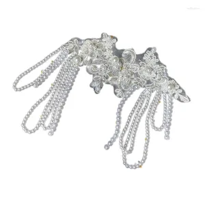 Clipes de cabelo Beautiful Banded Banding Adornment Lace Headwear Chefe Chain Hat Hat Acessório