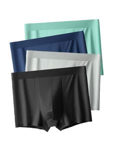 Masculino boxer shorts gelo seda calcinha calcinha moda de moda homem cuecas respiráveis respiráveis e confortáveis briefs