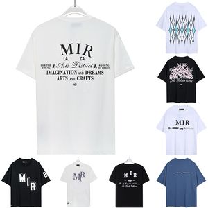 2024デザイナーメンズTシャツA Womens Miry Printed Fashion Man Tシャツカジュアルティーアマリー半袖ポロラグジュアリーヒップホップストリートウェアTシャツサイズS-XL