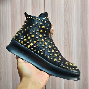Lyxdesigner modenitar Trend Men's Shoes Flat Casual Shoes Platform Ankel Boot Sneakers Zapatillas Hombre A5