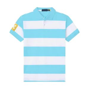 Men's Polo Shirts Striped Print Fashion Street Men And Women Casual Business Breathable Holiday Simple Tops