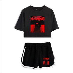 DILJIT DOSANJH DIL-LUMINATI TOUR LADER TRAKSUT Två stycken Set Women Top and Shorts Casual Sportswear 2st Oufits Streetwear