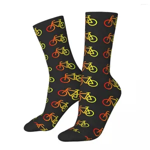 Мужские носки для велосипедов (теплые цвета) Harajuku Высококачественные чулки в течение всего сезона