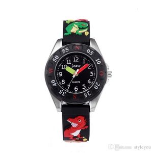 Kid Watch 3D Cartoon Dinosaur Lovely Kids Girl Girl Boys Children Studenti Quarzo Orologio da polso molto popolare Orologio sportivo da polso 30m Acqua 297M