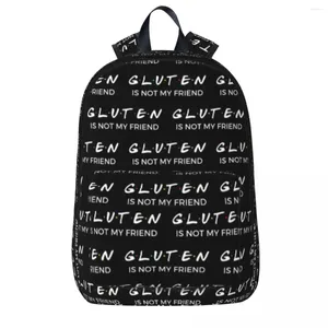 Ryggsäck glutenfri - är inte min vän ryggsäckar stor kapacitet student bok väska axel resor rygg barn skola skola