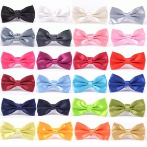 35 Renk Moda Yay Bağları Erkekler için Bow Tie Klasik Düz Renk Düğün Kırmızı Siyah Beyaz Yeşil Kelebek Cravat Marka 2921