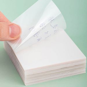 Transparenta Sticky Notes 50 Sheets Pack Post Notepad Memo Pad It Stationery Sticky Tabs Anteckningar för böcker