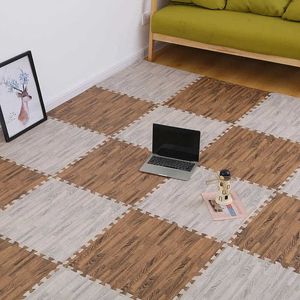 Play Mats 16Pcs Thicken Soft Modern Floor Kids Rug Living Room Crling Carpet Toys Wood Grain Puzzle Mat Baby Foam Play Splicing Bedroom QLOB