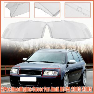Крышка фар фары автомобилей для Audi A6 C5 2003 2004 2005 Передний прозрачный абажу