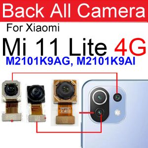 Rear Frontal Selfie Camera Module For Xiaomi Mi 11 Lite 4G 5G Small Facing Front Back Main Camera Flex Cable Spare Parts