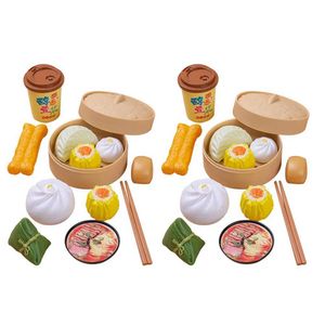 Le cucine giocano alimentari alimentari giocattoli da cucina per bambini finta set set cinese coak cooking game set fin fallo simulazione a vapore d240525
