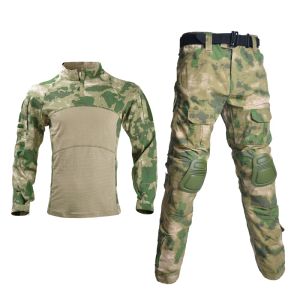 Han Wild Outdoor Suit Airsoft Wojskowy mundurowy garnitur do garnitury łowiecki Koszulka bojowa taktyczna koszule kamuflażowe Spodnie Armia