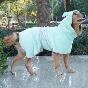 Vestuário de vestuário de cachorro coral a veludo de gato manto de banho de banho grande roupas de estimação para calor de inverno
