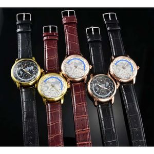 Wysokiej jakości zegarki Patekphilippe Retro Automatyczne zegarek mechaniczny 42 mm dla mężczyzn zegarek zegarek Mały Diastro Waterproof Designer Watch Pasek AE9F