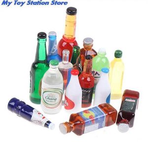 Kitchens Play Food New 2/10 mini beverage bottles mini doll houses mini doll food kitchen and living room accessories childrens gifts pretend game toys d240525