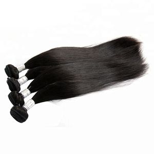 Black Brown Human Hair Weave Bundles 10-40 Inch Brazilian Straight Remy Hair Extension