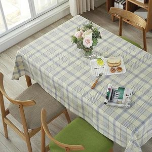Tischtuch Chinesisch Klassische Polyeste wasserdichte Haushalt staubfeste Antiskid -Schlafzimmer Tischdecke großer Gitter Tee Gray22
