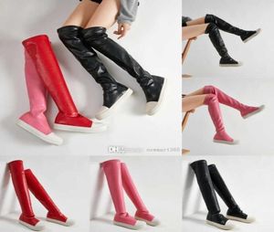 全体の膝のブーツ女性2022デザイナーブーツサマーハイトップトップ汎用シンプルエラスティックシューズ7553189