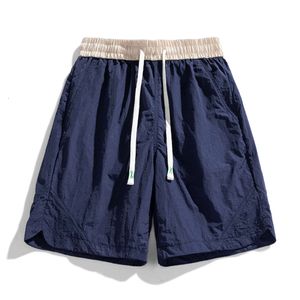 Uyety Summer Yeni Sıcak Şort Erkekler Sıradan Trail Train Kore tarzı marka Drawstring Düz renkli moda çalışıyor Açık erkek kısa pantolon