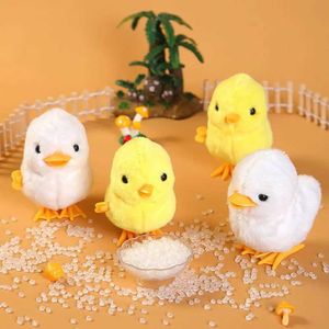 Wind-Up Toys Pet Cat Toy Jump Clock Doll Toy Plush Chicken Clock Cat Interactive Game Toy Roll Up Chicken Toy S2452444