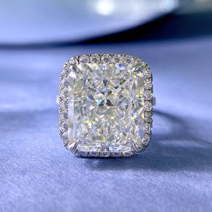 Anello di diamanti moissanite da 8ct radiante 8ct 100% 100% reali 925 sterling in argento anelli da matrimonio per feste per donne gioielli fidanzati vevlh
