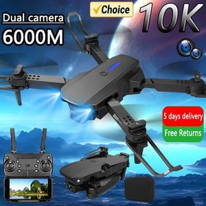 Drony Inteligentne UAV E88Pro RC Drone 4K Professional z szerokim kątem 1080p Dual HD Składany kamera RC Helikopter WiFi FPV High Holding Sales Prezent S24525