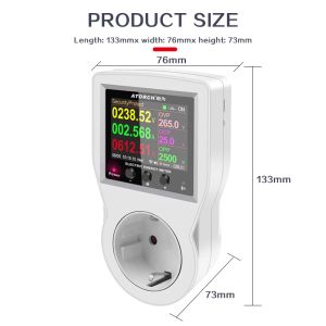 AC 220V TUYA SMART LIFE WIFI Socket Digital Power Frequency Energy Meter Electric Time Controller AMP KWH Remote Switch Watmeter