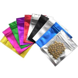 Storage Bags 100Pcs Clear Aluminum Mylar Foil Bag Self Grip Seal Tear Notch Resealable Flat Packaging Pouches For Snack Tea6112625