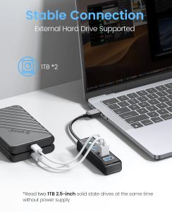 Splitter Orico-Multi Type C, 4 порта, USB 3.0 Hub, 5 Гбит / с, высокая скорость, OTG-адаптер для ПК, компьютерные аксессуары, MacBook Pro