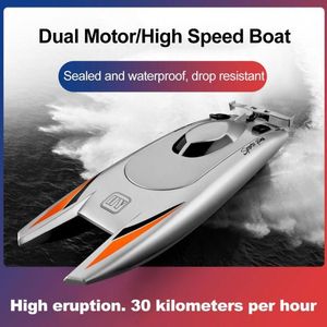 RC Tekneler Radyo Uzaktan Kumanda Teknesi 30k Saat Başı Yüksek Hızlı Kürek Çift Motor Yat Çocukları Yarışması Tekne Su Oyuncak Noel Hediyesi 201204 Racdu