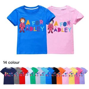 TシャツAdley Tシャツ夏服服の子供用子供女の子半袖トップチルドレン服カジュアルOネックジッパーTシャツD240525