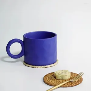 Mugs 2024 Lovely Ceramic Mug Ins Wind Oatmeal Breakfast Coffee Cup Couple Simple Large Capacity Household