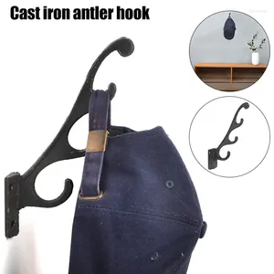 Storage Bags Wrought Iron Antler Hook Wall Mounted Multipurpose Rustic Hooks For Home Living Room Garden Decoration 2024ing