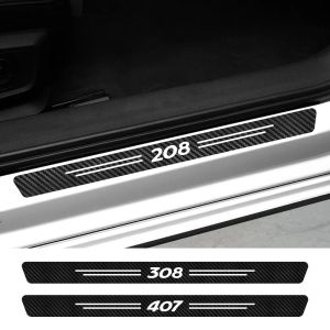 För Peugeot 308 307 208 5008 107 206 306 207 108 301 508 RCZ Rifter 407 2008 3008 Tillbehör Bildörr Sill Threshold Stickers