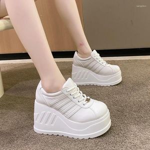 Casual Shoes Fashion Spring Autumn Sneakers High Heels Wedges Woman Pumps Wedge Heel Platform Punk Style Zapatos Mujer