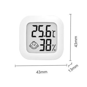 Smiley LCD LCD Digital Sensor de umidade Termostômetro Termostômetro Hygrômetro Interior Medidor de medidores Estação meteorológica do medidor