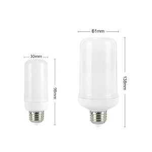 E27 LED-flamlampor B22 LED-dynamisk flameffekt glödlampor AC85-265V kreativa flimrande flambelysningar för hemljusdekor