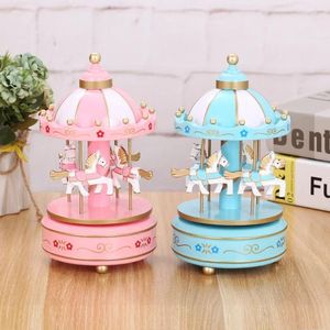 Dekorative Figuren Sky City Kuppel Karussell Wind-up Music Box Kuchen Dekoration Handwerk Home Kreatives Kindergeburtstag Geschenk