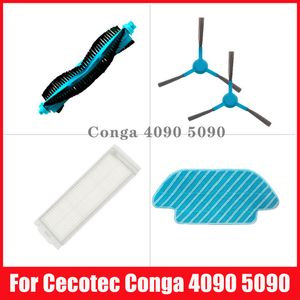 CECOTEC CONGA 4090 5090 Ana Fırça Yan Fırçası Hepa Filtre Mop Bezleri Aksesuarlar Robot Vakum Süpürge Yedek Yedek Parça