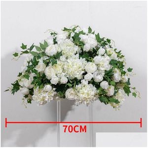 Dekoratif çiçek çelenkleri 45cm-70cm özel büyük yapay çiçek top masa centerpieces Dekor Geometrik Raf Partisi PR DH8IA