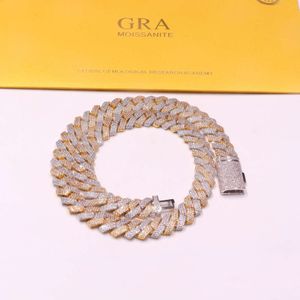 Europa och USA: s populära 925 Silver Cuban Chain 13mm Hip Hop Light Luxury Niche Design Sense of Necklace