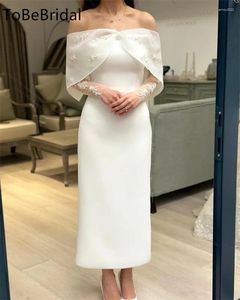 Festklänningar Elegant kvinnokväll utanför axeln Slim Fit Wedding Gästklänning Formell tillfälle Prom Glänningar Vestidos de Gala