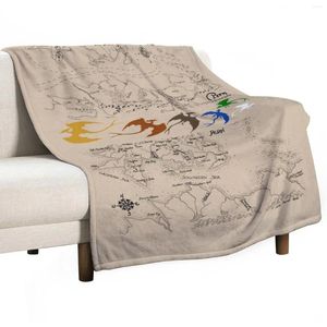 Coperte dragonriders di mappe pern (sfondo beige) gettano coperta soffice divano grande per